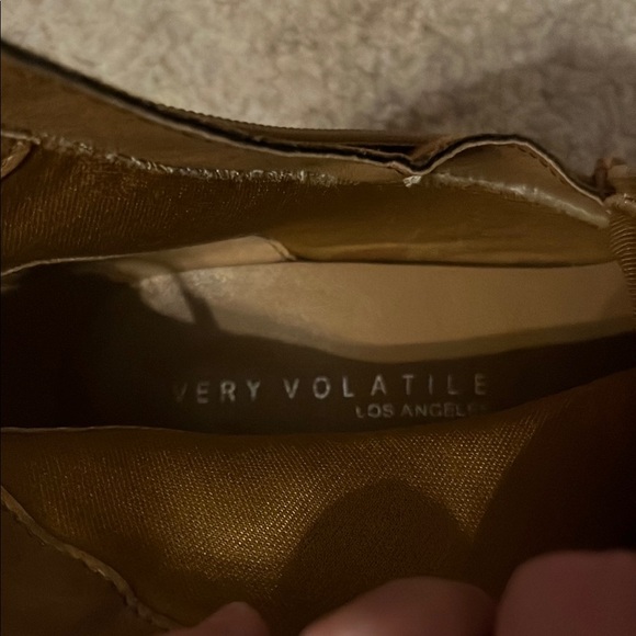 Very Volatile Tan and Brown Ankle Booties with Suede Finish - Picture 6 of 8